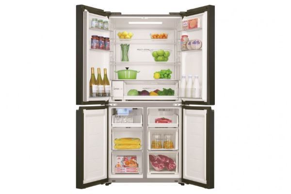 Picture of Haier 507L Quad Door Fridge with Ice & Plumbed-in Water Dispenser - Black